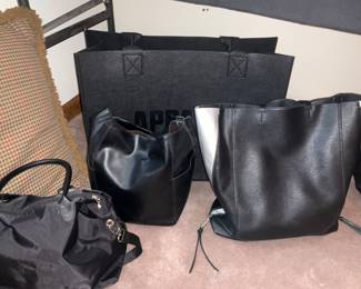 Black bags, carry alls