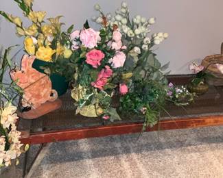 Antique, cot, bed. Metal mesh base