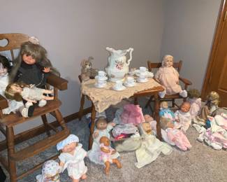 Dolls, Effenbee,  Horseman. Uneeda, Berjusa, Bradley