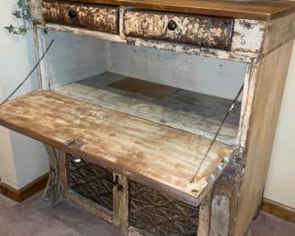 Antique,  primitive drop front desk. 