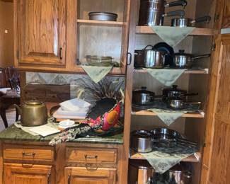 Pots  & Pans,  Revere stainless steel copper bottom . All good condition