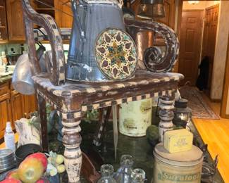 Primitives, painted chair