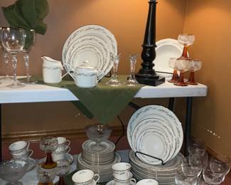Gorham China,  "Rondelle", service for 12, plus serving pieces 