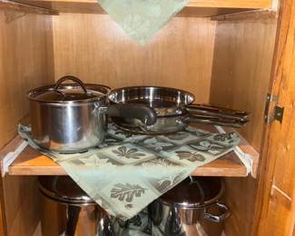 Revere pots & pans,  copper bottoms, great condition .