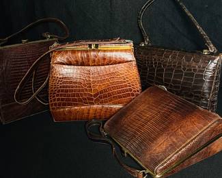 Vintage Crocodile & Alligator Hand Bags 