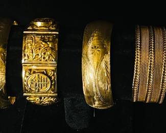 14k, 18k, 24k  Gold Bracelets & Bangles