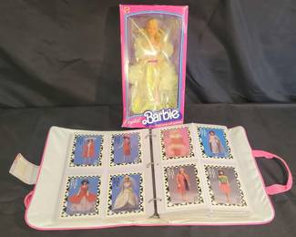 JY097VBarbie Collector Cards And Crystal Barbie Doll
