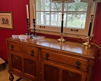 Carved Oak Sideboard