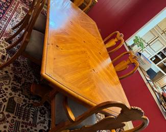 Table and 6 chairs
Rug not for sale