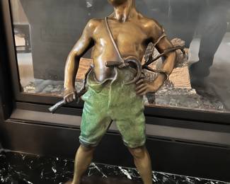 Charles Vital Cornu “Le Siffleur” bronze statue