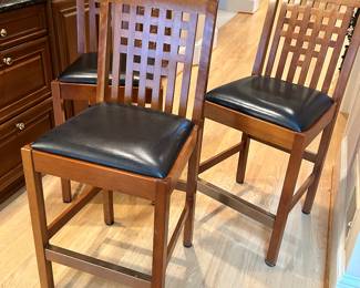 3 Stickley bar stools