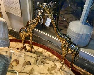 Vintage 36" Tall Heavy Metal, Handmade Giraffes, Really Great Pieces!!!