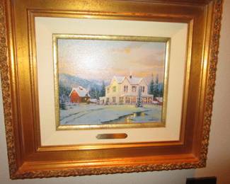 Several signed lithograph Thomas Kinkade with paperwork
