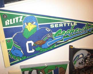 Collection of Seahawks pennants