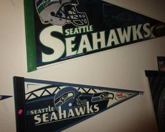 Collection of Seahawks pennants