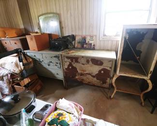 Antique chests, cabinets