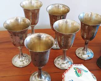 Wallace Sterling Goblets. #122