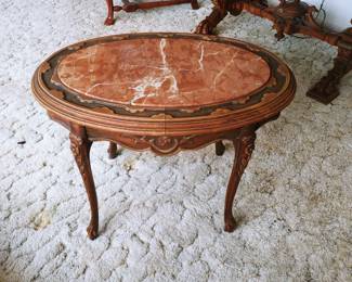 Inset marble table