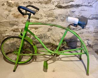 Antique Schwinn exercise bike. Great color