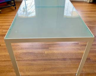 Vintage Monica Armani Italy tempered glass dining table