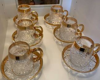Turkish crystal glasses - for apple tea