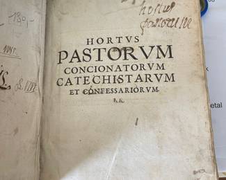 Hortus pastorum concionatorum catechistarum
Et confessariirum - antique book 1500’s