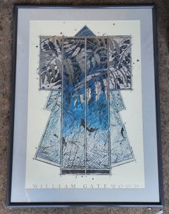 William Gatewood Silver Kimono Abstract framed poster