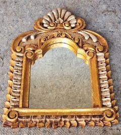 Vintage Fancy Gilt and Silver Gilt Wall Mirror
