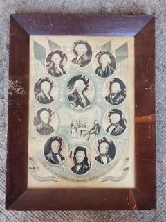 Antique Framed The Presidents of the United States Currier
