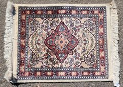 Small Vintage Persian Hand Knotted Wool Rug
