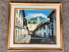 Jorge Guardcas Oil Painting on Canvas Signed Framed Painting
