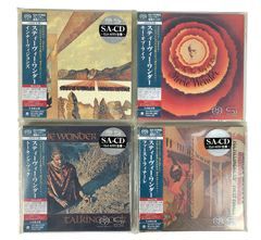 4 Unopened Stevie Wonder Universal Music Co. Super Audio Japanese Production Music CDs - 1974 Fulfillingness First Finale, 1972 Talking Book, 1976 Songs In The Key of Life, and 1973 InnerVisions
