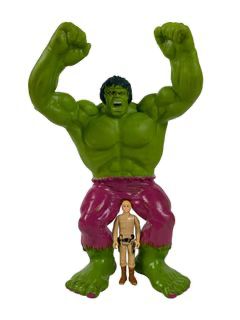 1978 Marvel Comics Fun Stuf 12 Inch Tall Rage Cage Incredible Hulk Action Figure and 1980 Lucas Films Star Wars Luke Skywalker
