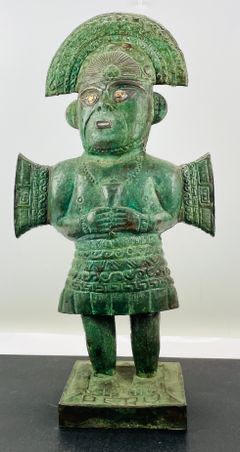 25 Peru Inca Mesoamerican El Tumi Naymlap God King Copper Sculpture
