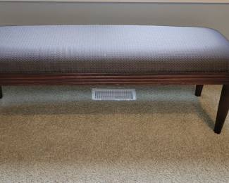 Bernhardt Upholstered Bench. (Small fabric damage)