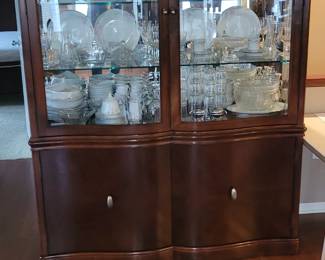 Bernhart China Display Cabinet. Lighted