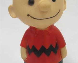 1958 RUBBER PEANUTS CHARLIE BROWN DOLL BY FEATURE STUDIO