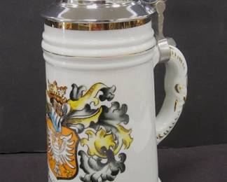 GERMAN PORCELAIN LITHOPANE BEER STEIN
