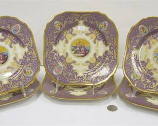  SET OF SIX BAVARIAN BLACK KNIGHT PLATES