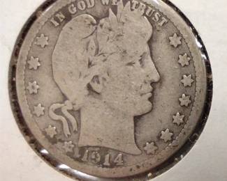1914-D BARBER QUARTER