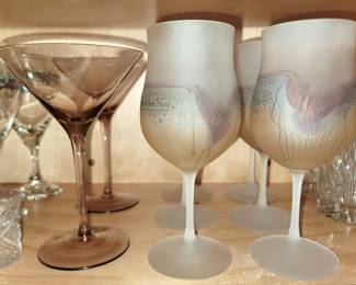 Martini glasses, Rueven style stemware.