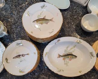 Richard Ginori china set - assorted fish