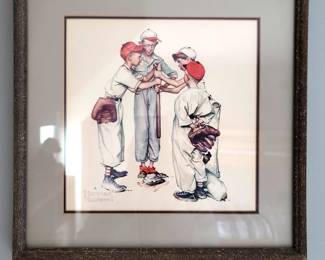 Norman Rockwell baseball art