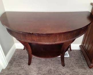 Lanes Half Moon wood Table. Console table