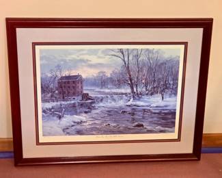 Charles Vickery numbered print "Down by the Old Mill Stream"