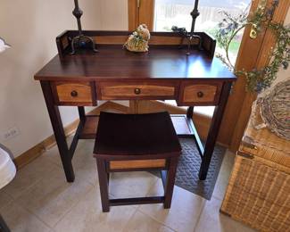 Pier 1 Wood Desk with Bench