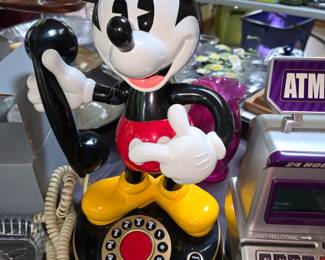 Vintage Telemania Disney Mickey Mouse Animated Talking Telephone