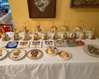 Hummel bells and collectible plates