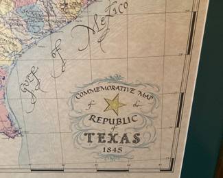 detail of Texas map
