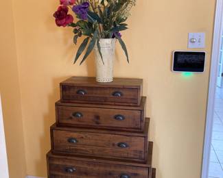stacked chest of drawers